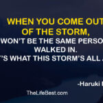 When you come out of the storm, you won’t be the same person who walked in. That’s what this storm’s all about.